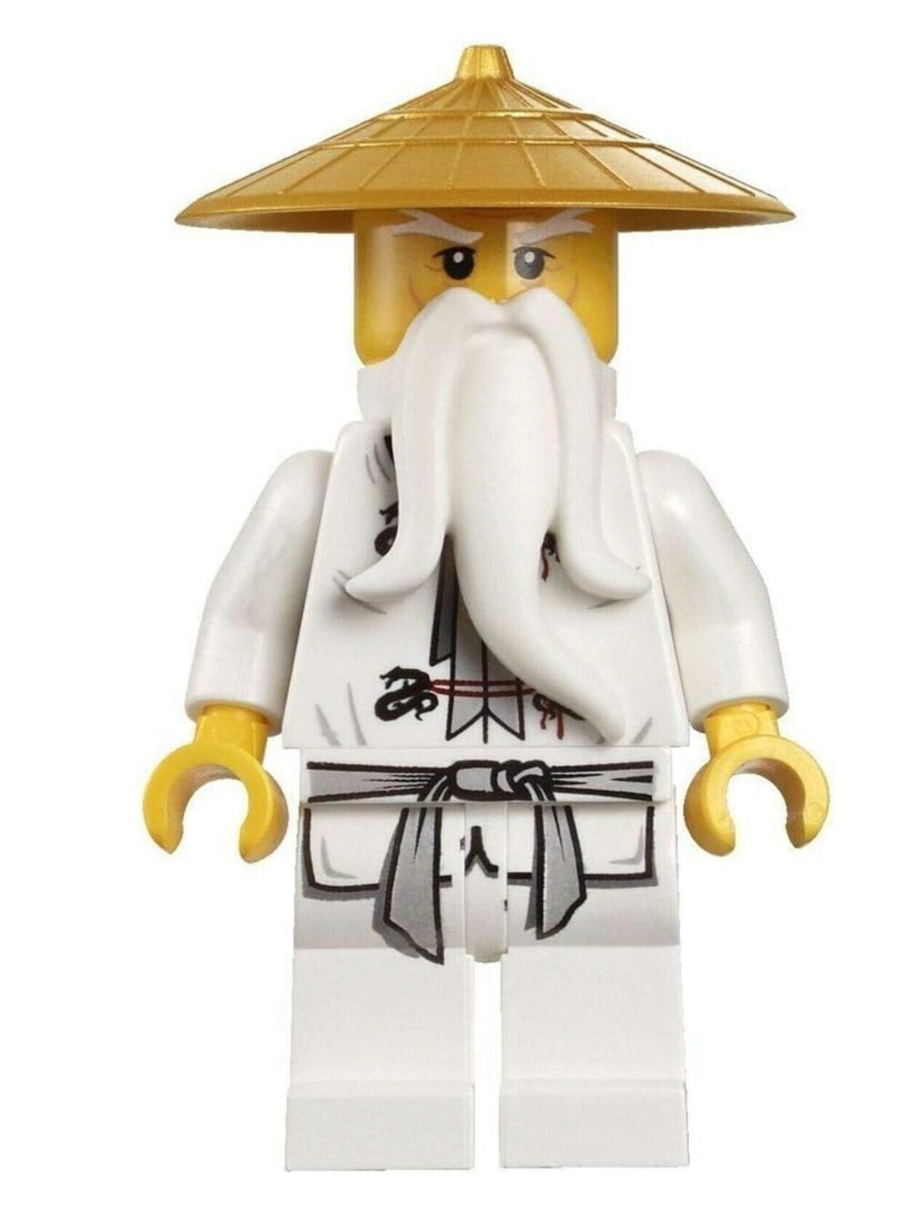 LEGO Ninjago Minifigure Sensei Wu Original 2011 njo002 COMPLETE with Staff